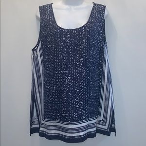 VINCE. Silk Top With Side Slit